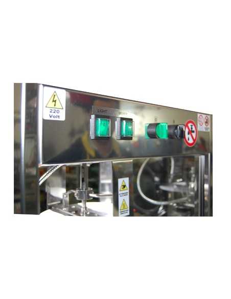 Máquina de aceite de maíz pop - 2 macetas - Capacidad gri. 300+300/3 min - Cm 73 x 47 x 94 h