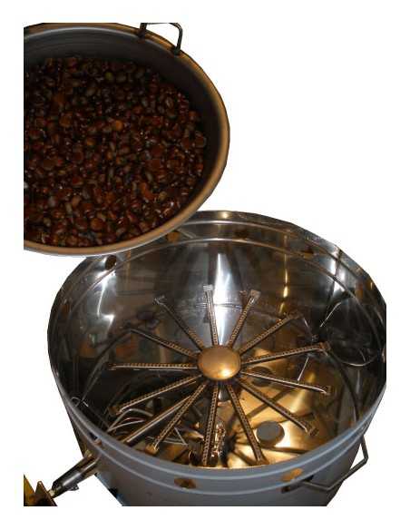 Cuocicastagne a gas - Kg 5/20 min - Mescolatore elettrico - Cm 65 x 85 x 86 h