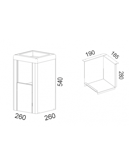 Refrigerated exhibitor - Truffle display - 8 liters tank- cm 26 x 26 x 54 h