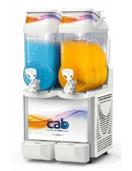Multifunction slush machine ideal for granita, cold creams, yogurt and sorbets - N. 2 liter tanks 12 + 12