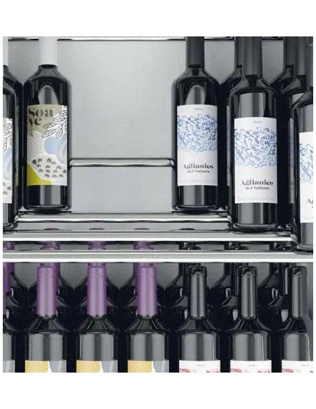 Vidrio vino - Temperatura +4+18°C - Tubos y cajones - cm 61x55x197 h