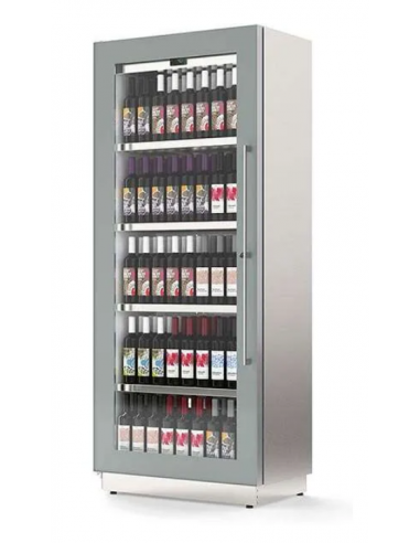 Vidrio vino - Temperatura +4+18°C - Pipas de acero - cm 82x55x197 h