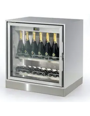 Vetrina vini - Temperatura +4+18°C - Monofacciale - cm 84 x 64 x 88 h