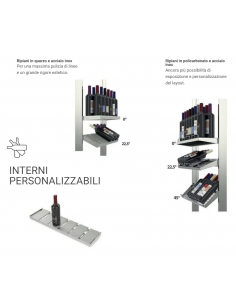 Vetrina vini - Temperatura +4+18°C - Bifacciale - cm 84 x... 2