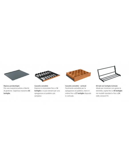 Vetrina vini -  Temperatura +4+18°C - cm 60 x 55.6 x 196.6 h