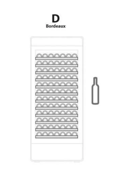 Vetrina vini - Bordeaux - Temperatura +12+18°C - cm 82 x 75.6 x 196.6 h