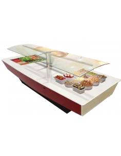 Isola espositiva buffet - cm 438 x 154 x 133 h