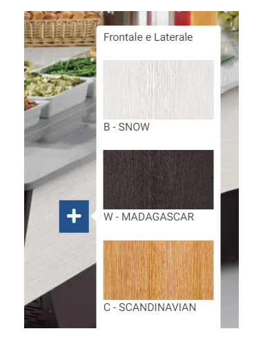 Buffet exposición isla - N. 4 Zonas - cm 438 x...