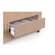 Comfortable concealed drawer where to arrange the necessary for the service.