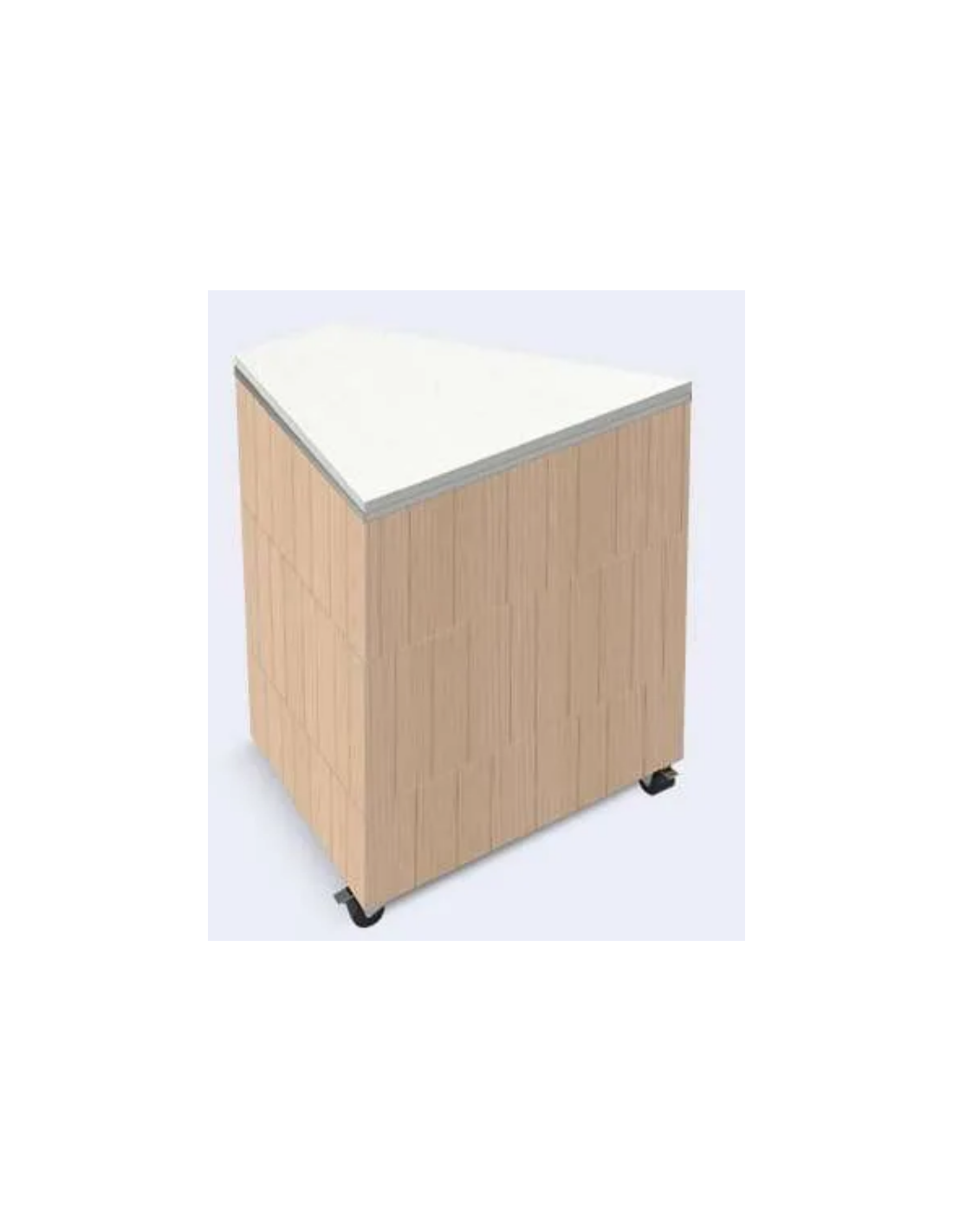 Corner 45° with top in Laminate HPL - Do not use to expose food - Size cm 73.8 x 69.4 x 90 h