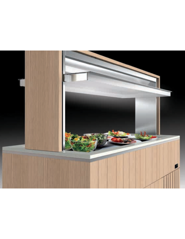 Exhibidor baño buffet - cm 212 x 73 x 153 h
