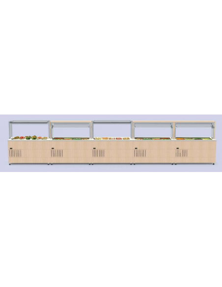 Exhibitor bathroom buffet - A wall - cm 114.2 x 73 x 153 h