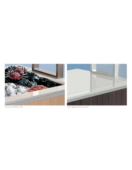 Exhibitor bathroom buffet - A wall - cm 114.2 x 73 x 153 h