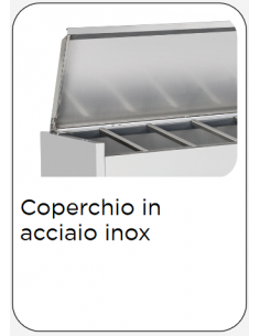 Vetrina porta ingredienti con coperchio - N. 5 x GN1/4 2