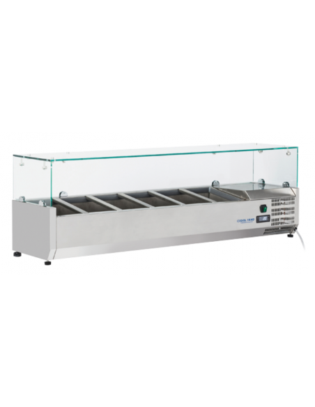 Ingredient display case with glass 6 x GN1/4 Ingredient display case with glass 6 x GN1/4