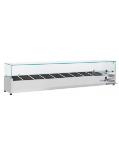 Vetrina porta ingredienti con vetro - N. 10 x GN1/4