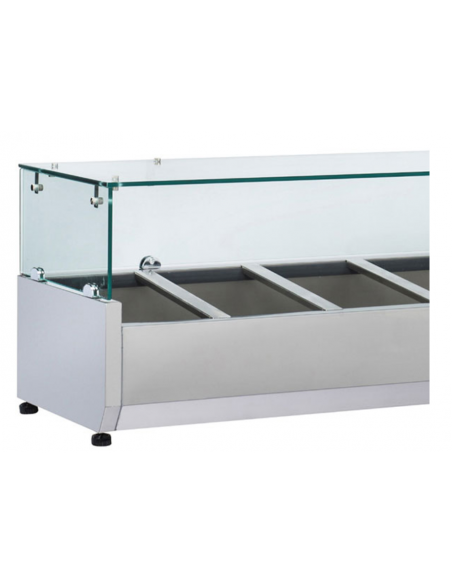 Vetrina porta ingredienti con vetro - N. 10 x GN1/4 Vetrina porta ingredienti con vetro - N. 10 x GN1/4