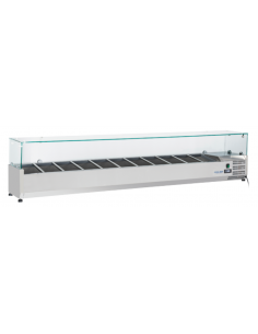 Vetrina porta ingredienti con vetro - N. 11 x GN1/4
