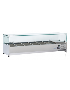 Vetrina porta ingredienti da5 x GN1/3 + 1 x  GN1/2 - Vetro