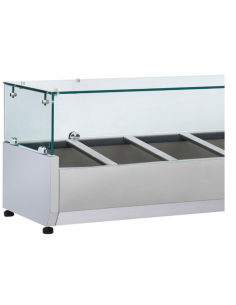 Vetrina porta ingredienti da 10 x GN1/3 - Vetro 2