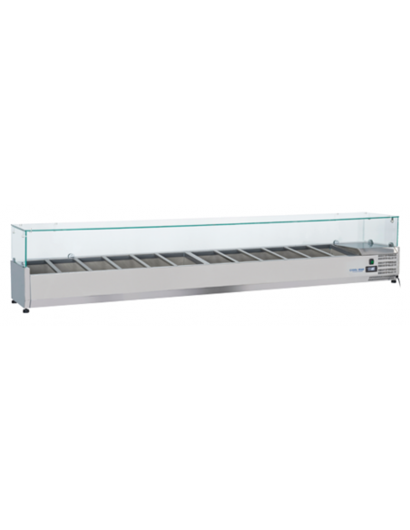 Ingredient display case 12 x GN1/3 - Glass Ingredient display case 12 x GN1/3 - Glass