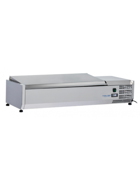 Vetrina porta ingredienti da 3 x GN1/3 + 1 x GN1/2 - Coperchio inox Vetrina porta ingredienti da 3 x GN1/3 + 1 x GN1/2 - Coperchio inox