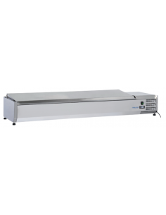 Vitrina para ingredientes 9 x GN1/3 - Tapa de acero