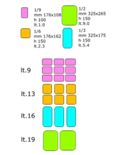 Ingredient display case - Without glass - Cm 60 x 40 x 37 h 2