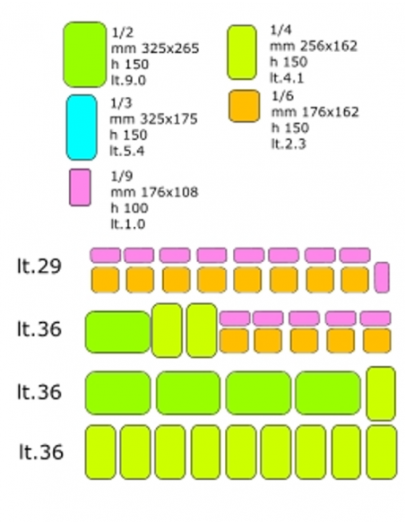 Vetrina porta ingredienti - cm 183 x 33 x 23 h Vetrina porta ingredienti - cm 183 x 33 x 23 h