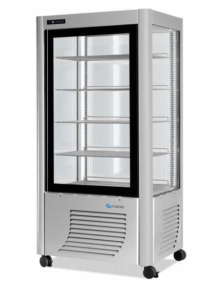 Vitrina refrigerada con exposición en todos los lados - Temperatura +2 / +10°C - cm 90 x 70 x 184 h