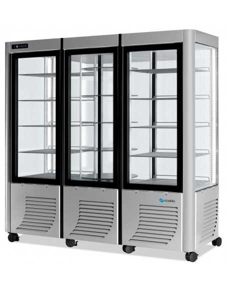 Refrigerated display case with four-sided glass - Temperature +2 / +10°C - cm 183 x 70 x 184 h