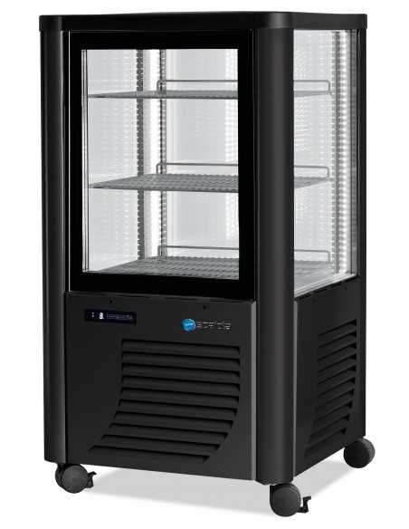 Vetrina refrigerata con esposizione su tutti i lati - Temperatura +2 / +10°C - cm 70 x 70 x 128 h
