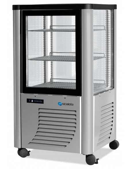 Vetrina refrigerata con esposizione su tutti i lati - Temperatura +2 / +10°C - cm 70 x 70 x 128 h