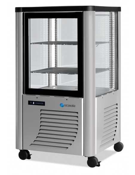 Vetrina refrigerata con esposizione su tutti i lati - Temperatura -5 /-20 °C - cm  70 x 70 x 128 h