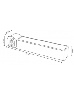 Vetrina porta ingredienti - Cm 132 x 24.5 x 23.5 h 2