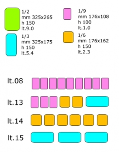 Ingredient display case - Cm 132 x 24.5 x 23.5 h Ingredient display case - Cm 132 x 24.5 x 23.5 h