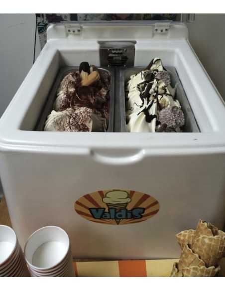 Espositore gelato - N. 4 vaschette - Cm 50.5 x 68 x 40 h