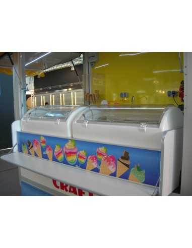 Ice cream display - N. 8 tanks - Cm 92.5 x 50.5...