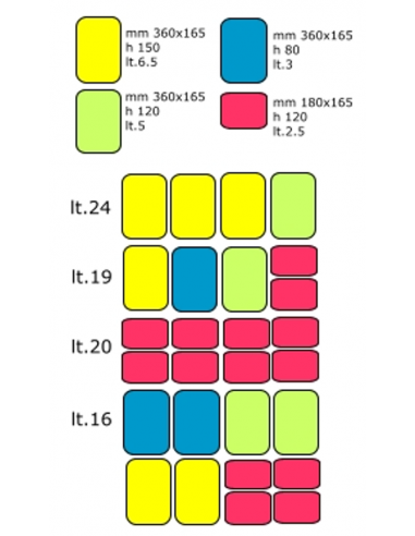 Espositore gelato - N. 8 vaschette - Cm 125.5 x...