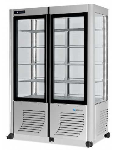 Refrigerated display case with exposure on all...