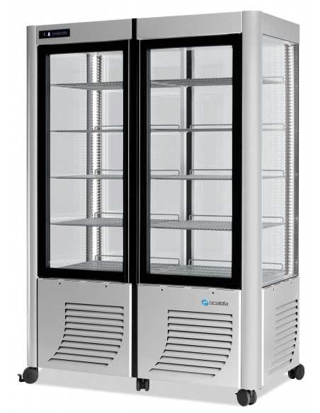 Refrigerated display case with exposure on all sides - Temperature +2 / +10°C - cm 127 x 70 x 184 h