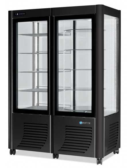 Vitrina refrigerada con exposición en todos los lados - Temperatura +2 / +10°C - cm 127 x 70 x 184 h