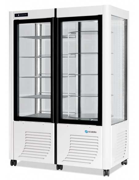 Vetrina refrigerata con esposizione su tutti i lati - Temperatura +2 / +10°C - cm 127 x 70 x 184 h