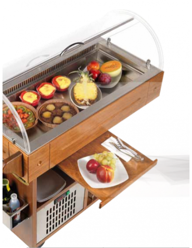 Wooden buffet display - Temperature +3/+10°C -...