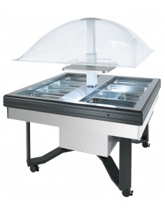 Buffet island with electric dome without shelves -...