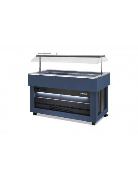 Espositore buffet con apertura elettrica - Temperatura +3 / +10 °C - cm 148 x 72 x 127 h