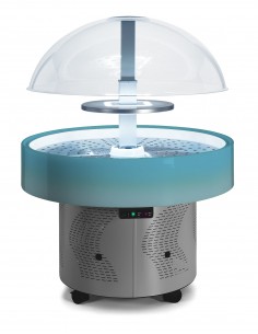 Exhibition island without ventilated shelf - Positive temperature - Color change