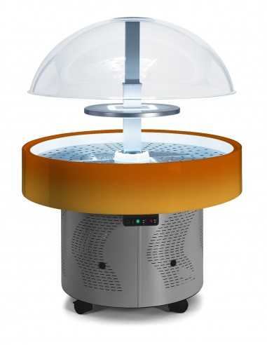 Exhibition island without ventilated shelf - Positive temperature - Color change