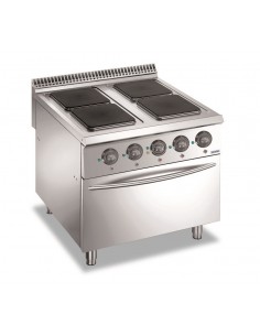 Cocina eléctrica - N.4 placas - horno eléctrico - Cm 80 x...