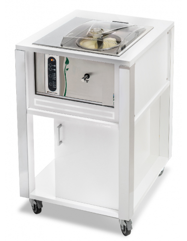 Carrello per gelato - Produzione 5 kg/h - cm 60 x 60 x 100h